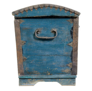 Swedish 19th Century Hand Painted Oak Coffer — thumbnail 4