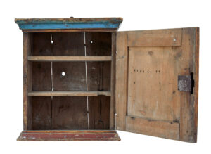 Hand Painted Mid 19th Century Swedish Pine Wall Cupboard — thumbnail 2