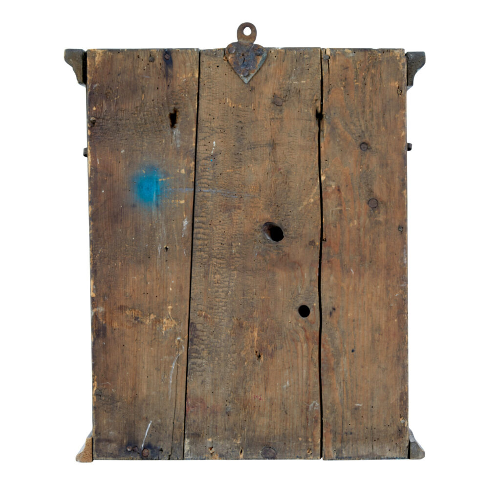 Hand Painted Mid 19th Century Swedish Pine Wall Cupboard — image 8