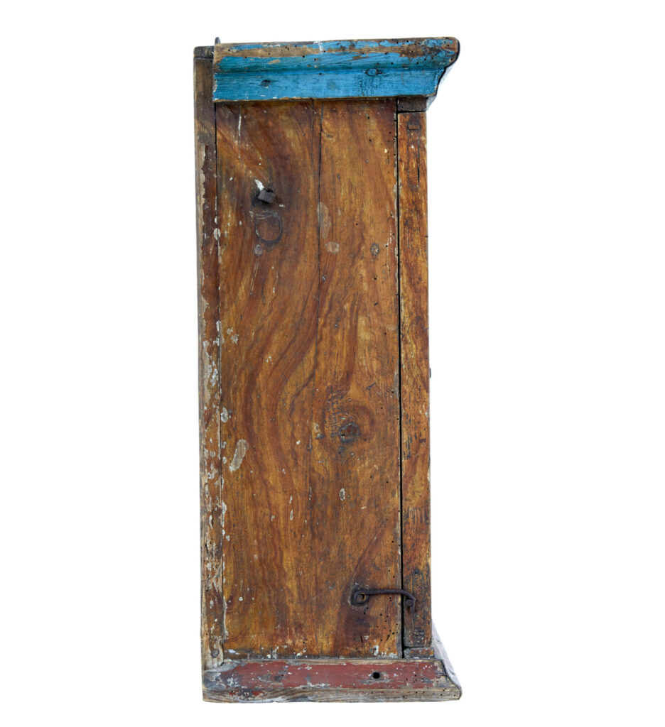 Hand Painted Mid 19th Century Swedish Pine Wall Cupboard — image 7