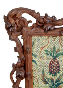 19th Century Carved Oak Black Forest Fire Screen — thumbnail 4