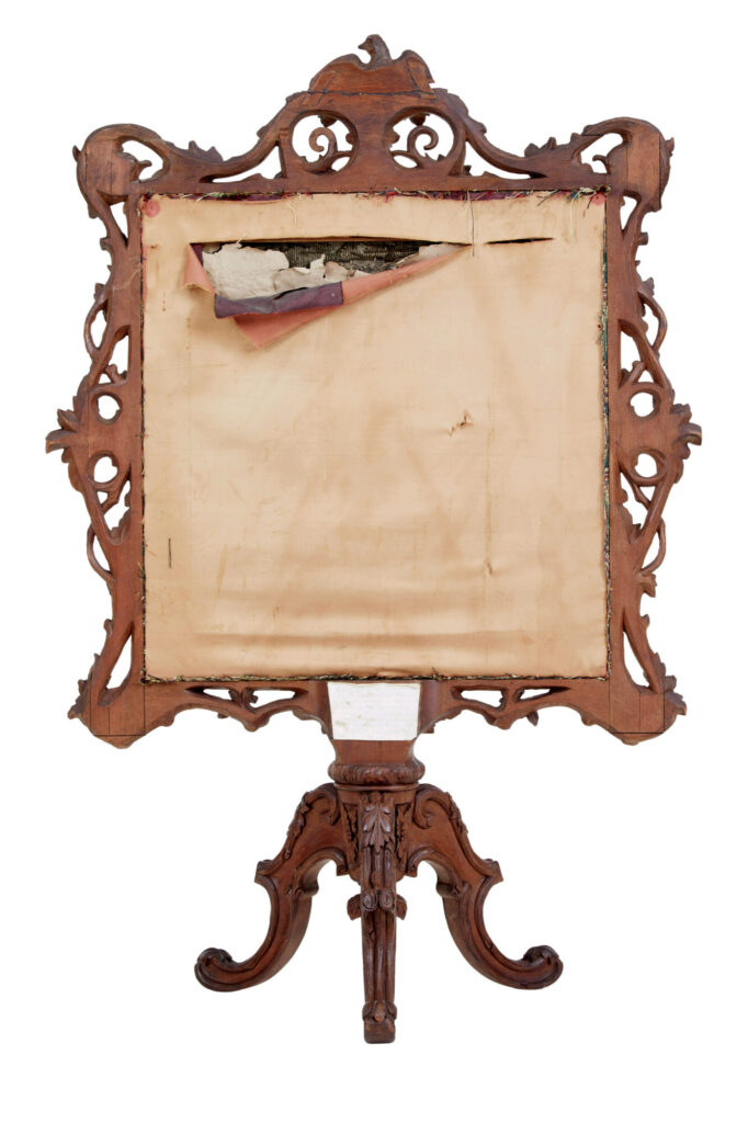 19th Century Carved Oak Black Forest Fire Screen — image 7