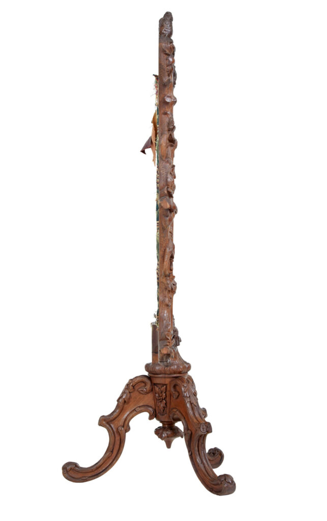 19th Century Carved Oak Black Forest Fire Screen — image 6