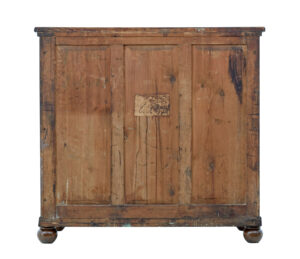 19th Century Bow Front Oak Chest of Drawers — thumbnail 7