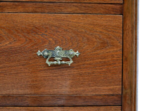 19th Century Bow Front Oak Chest of Drawers — thumbnail 5