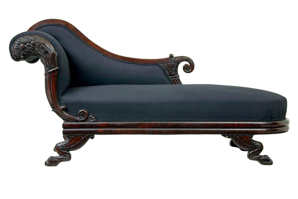 19th Century William Iv Carved Mahogany Chaise Longue — image 10