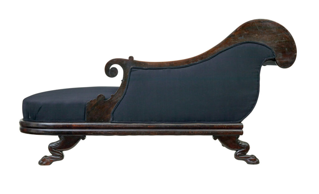 19th Century William Iv Carved Mahogany Chaise Longue — image 8
