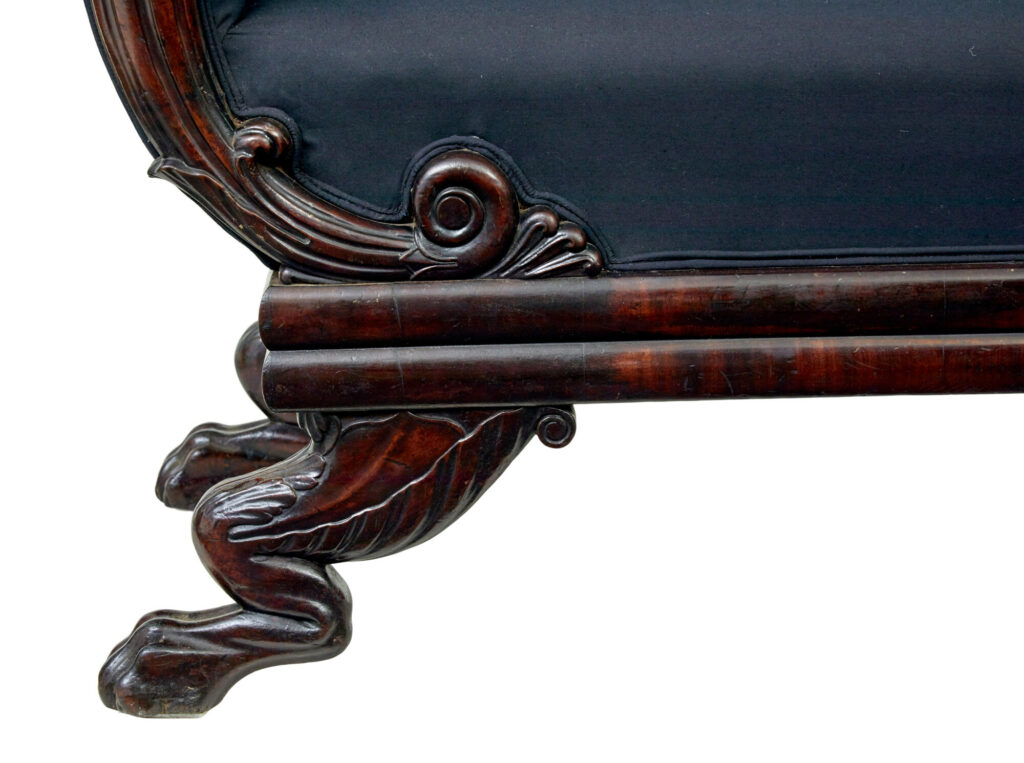 19th Century William Iv Carved Mahogany Chaise Longue — image 6