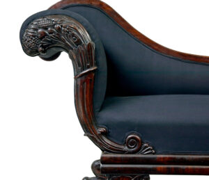 19th Century William Iv Carved Mahogany Chaise Longue — thumbnail 5