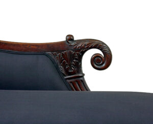 19th Century William Iv Carved Mahogany Chaise Longue — thumbnail 4