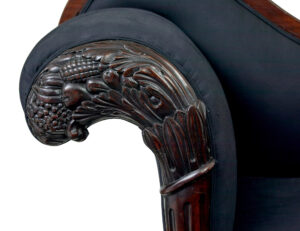 19th Century William Iv Carved Mahogany Chaise Longue — thumbnail 3