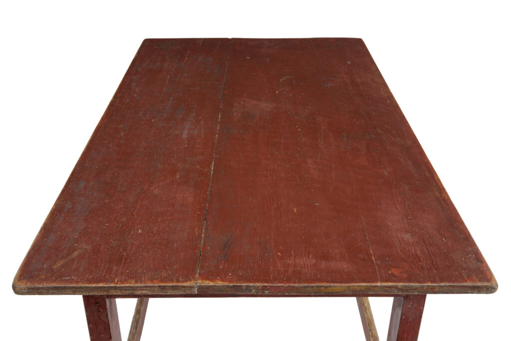 Large 19th Century Scandinavian Pine Painted Table — image 8