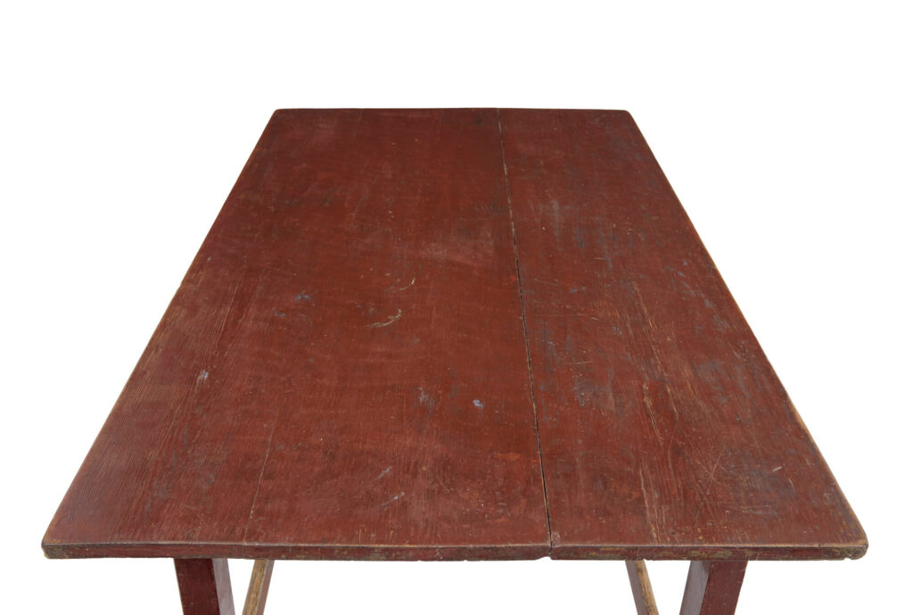Large 19th Century Scandinavian Pine Painted Table — image 7
