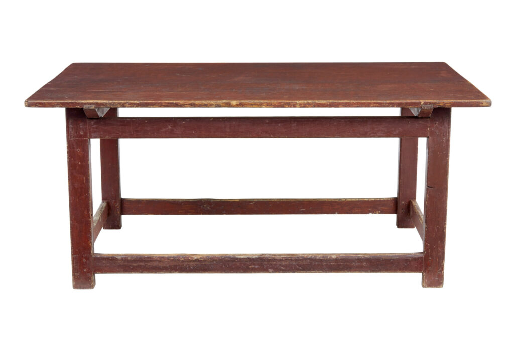 Large 19th Century Scandinavian Pine Painted Table — image 5
