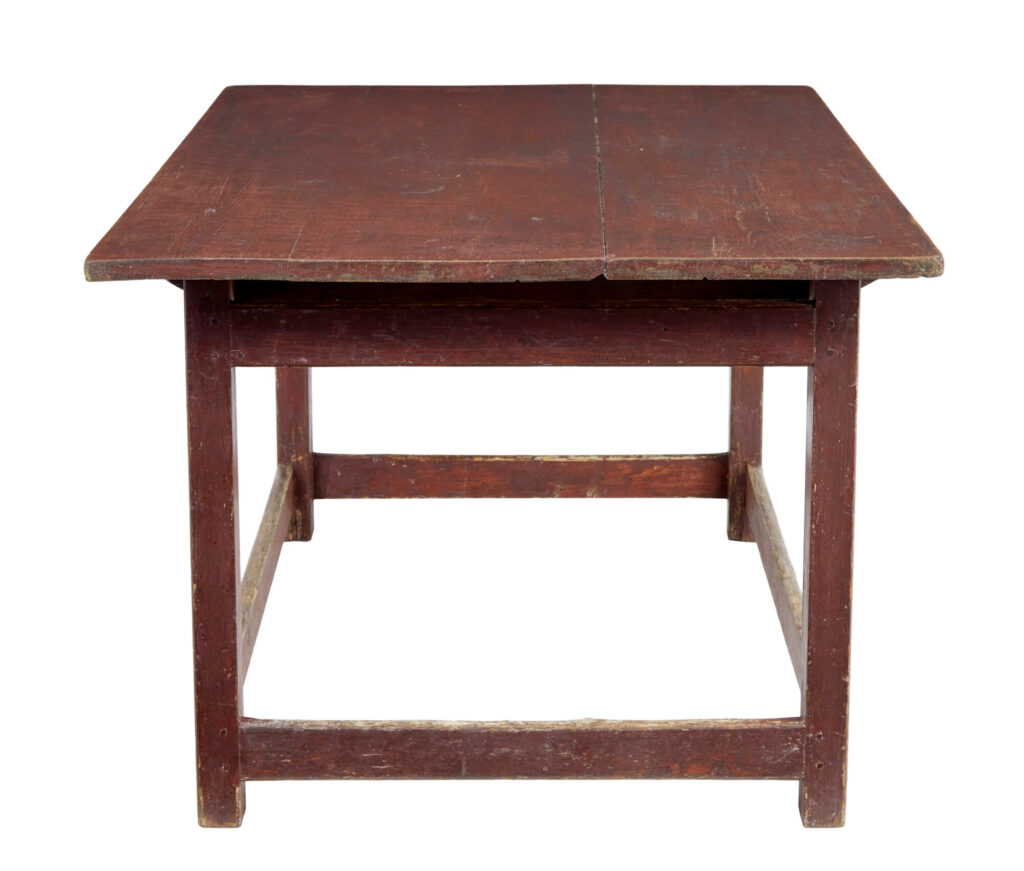 Large 19th Century Scandinavian Pine Painted Table — image 4