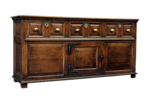 ENGLISH 18TH CENTURY CARVED OAK DRESSER