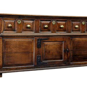 ENGLISH 18TH CENTURY CARVED OAK DRESSER