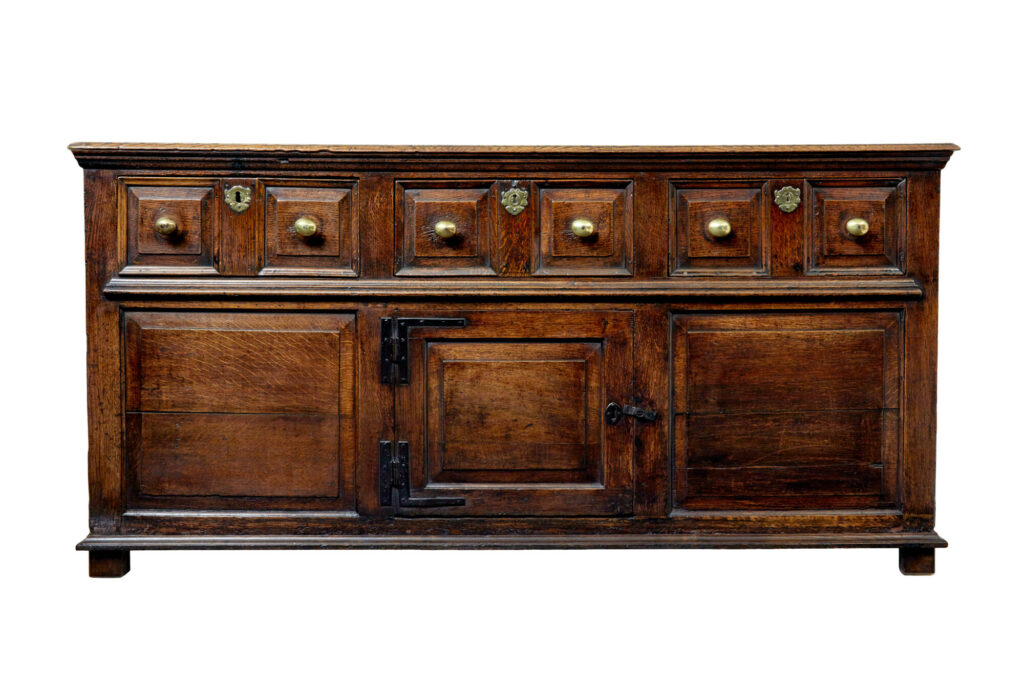 English 18th Century Carved Oak Dresser — image 10
