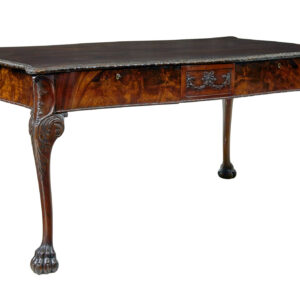 MID 19TH CENTURY ENGLISH PARTNERS DESK IN THE CHIPPENDALE TASTE