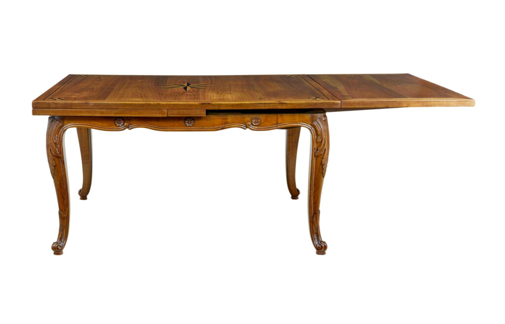 19th Century French Inlaid Fruitwood Extending Dining Table — image 10