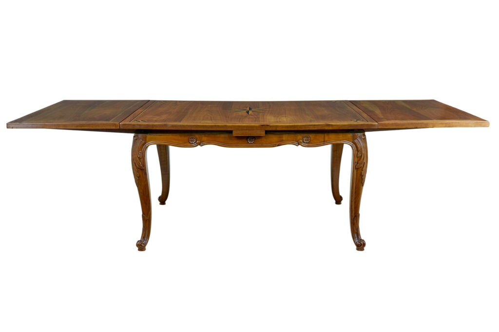 19th Century French Inlaid Fruitwood Extending Dining Table — image 9