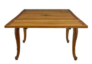 19th Century French Inlaid Fruitwood Extending Dining Table — thumbnail 8