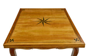 19th Century French Inlaid Fruitwood Extending Dining Table — thumbnail 5