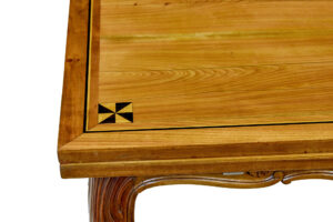19th Century French Inlaid Fruitwood Extending Dining Table — thumbnail 4