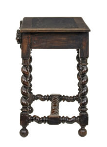 Early 19th Century Flemish Carved Walnut Side Table — thumbnail 7