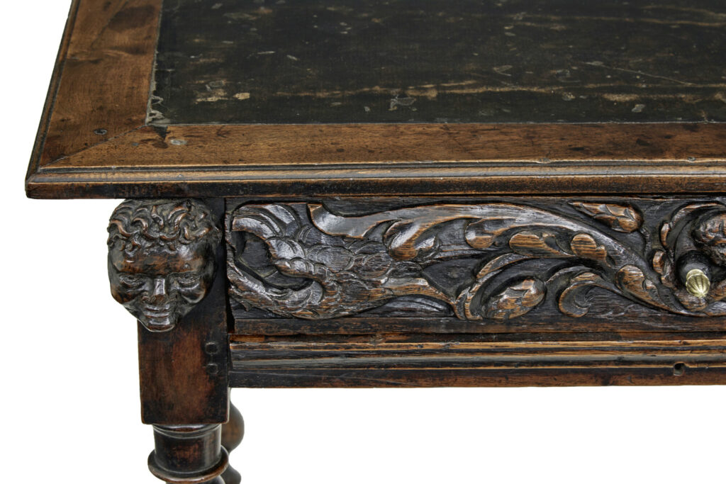Early 19th Century Flemish Carved Walnut Side Table — image 4