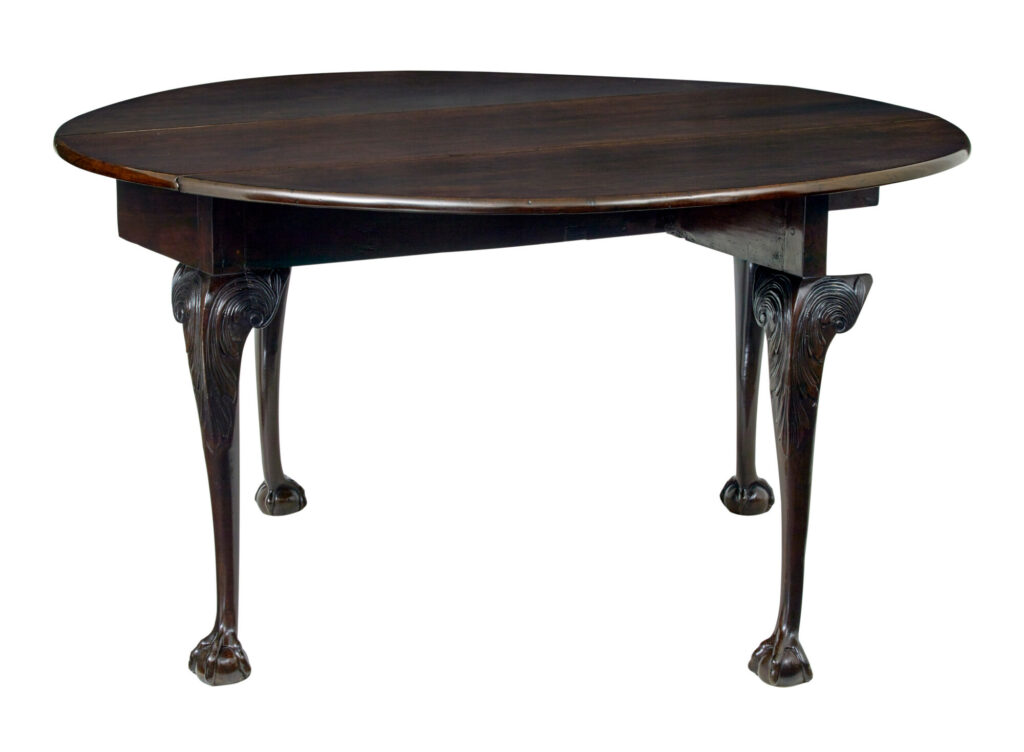 18th Century Carved Mahogany Dropleaf Table — image 10