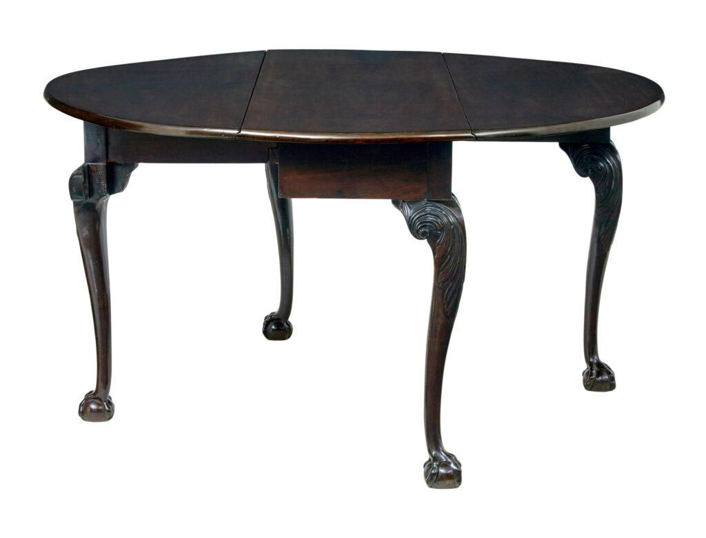 18th Century Carved Mahogany Dropleaf Table — image 9
