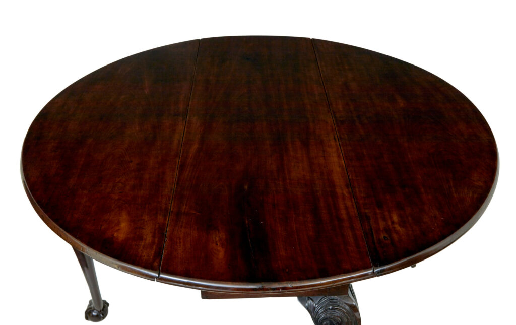 18th Century Carved Mahogany Dropleaf Table — image 6