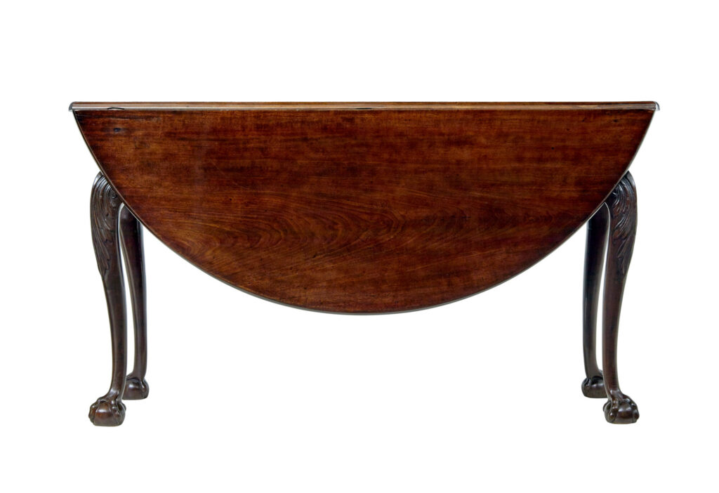 18th Century Carved Mahogany Dropleaf Table — image 5