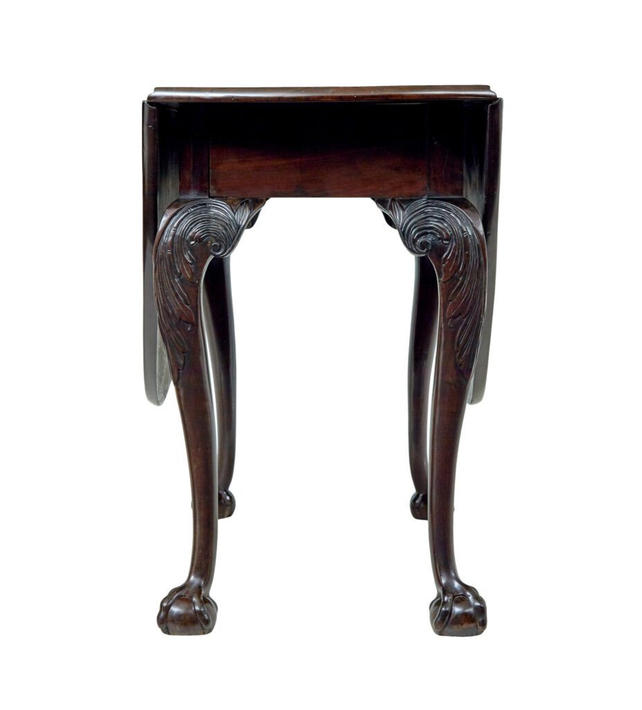 18th Century Carved Mahogany Dropleaf Table — image 4