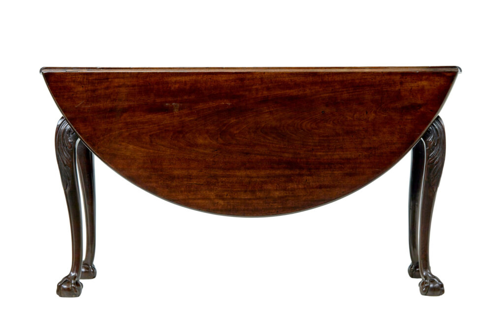 18th Century Carved Mahogany Dropleaf Table — image 3