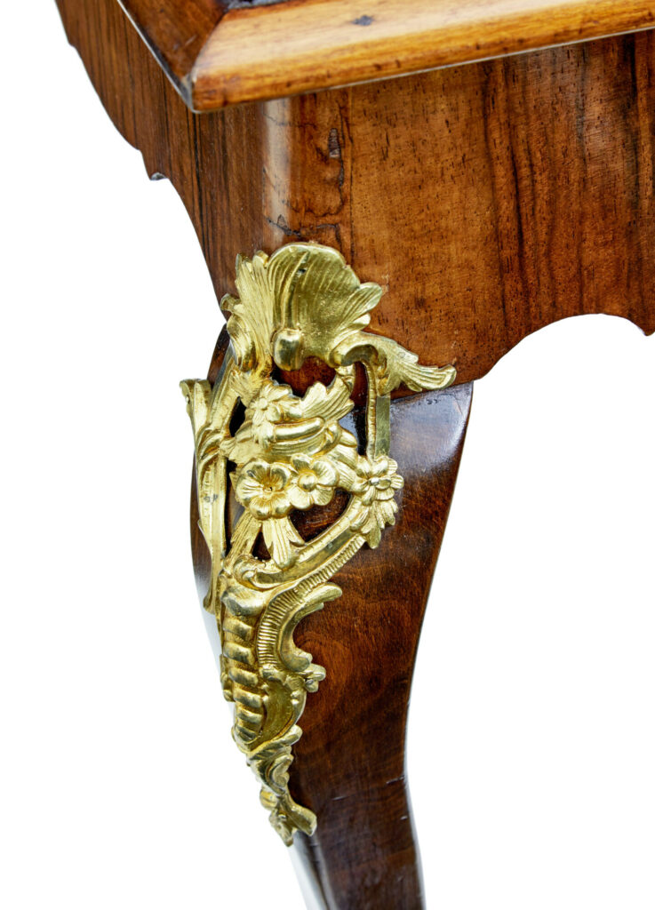 19th Century Rococo Revival Walnut and Ormolu Inlaid Table — image 3