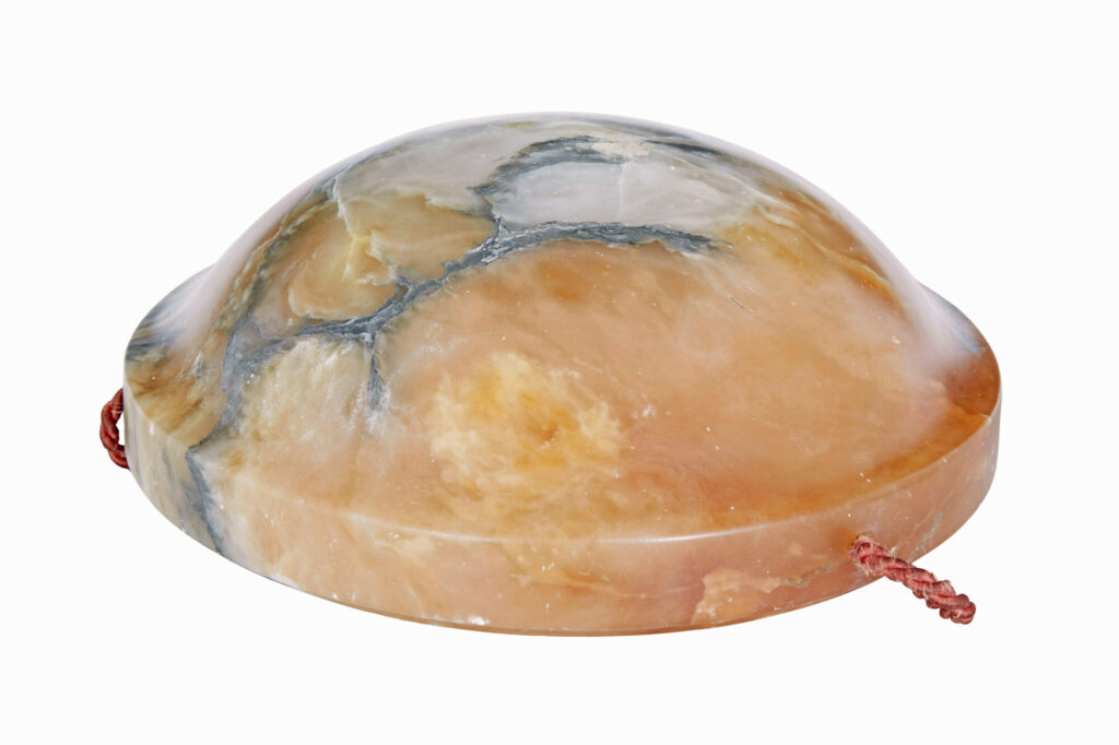 Art Deco Alabaster Hanging Dish Light — image 3