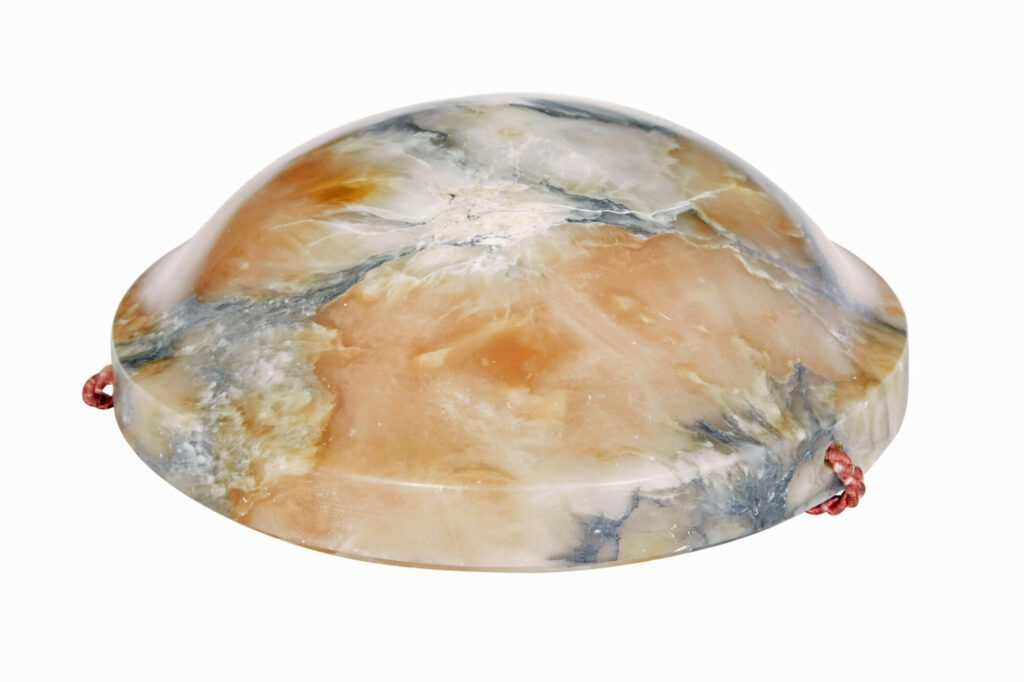 Art Deco Alabaster Hanging Dish Light — image 2