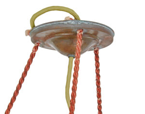 Art Deco Alabaster Hanging Dish Light — thumbnail 4