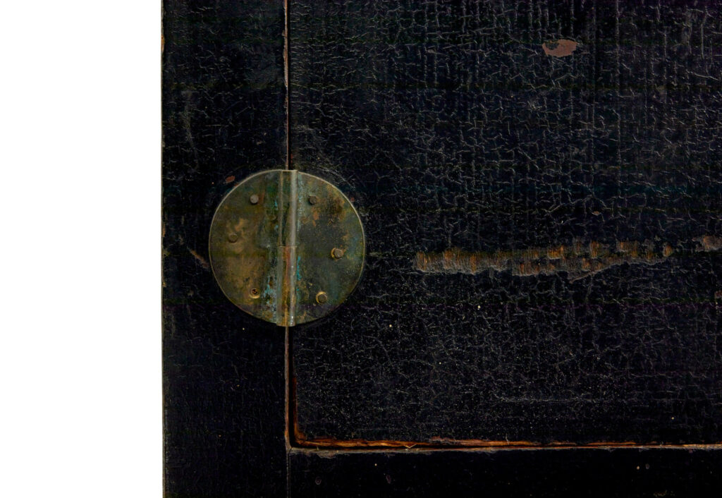 Pair of 19th Century Black Lacquered Chinese Compound Cabinets — image 5