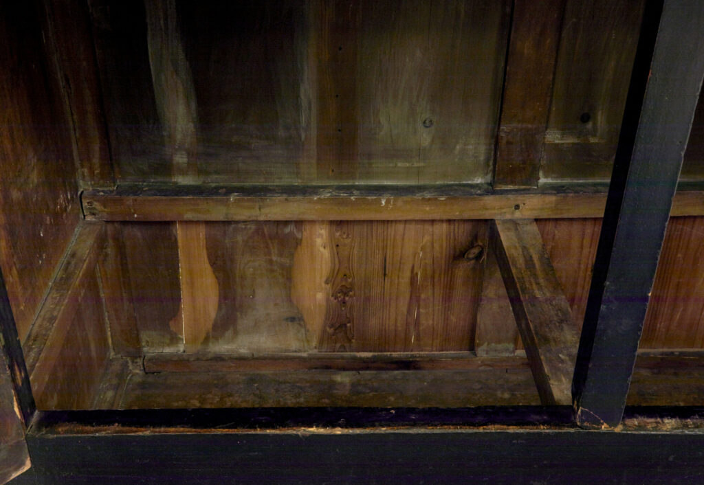 Pair of 19th Century Black Lacquered Chinese Compound Cabinets — image 3