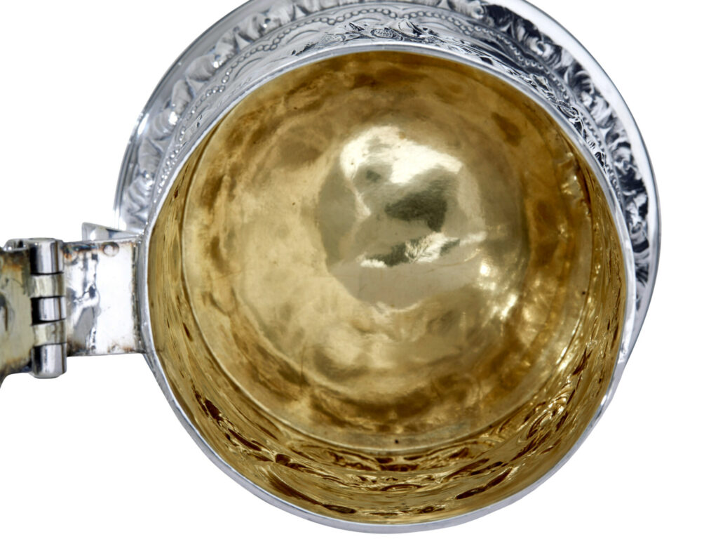 George I Silver Rococo Silver Lidded Tankard by John Penfold — image 7