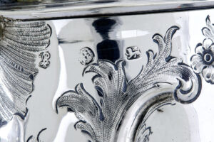 George I Silver Rococo Silver Lidded Tankard by John Penfold — thumbnail 4