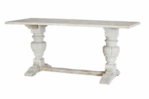 Limed Oak Baluster Support Dining Table — thumbnail 2