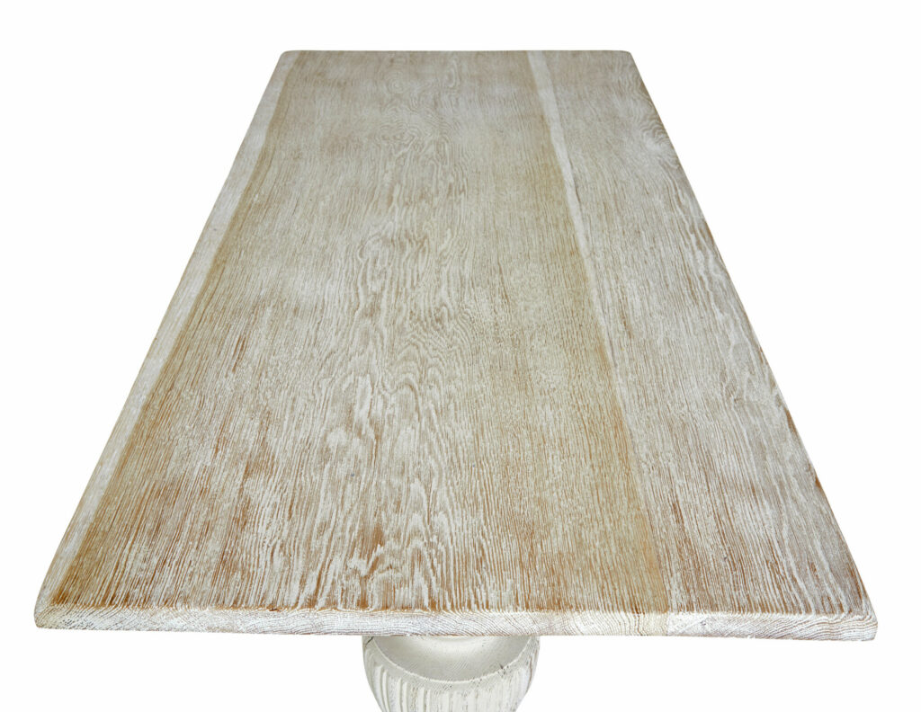 Limed Oak Baluster Support Dining Table — image 5