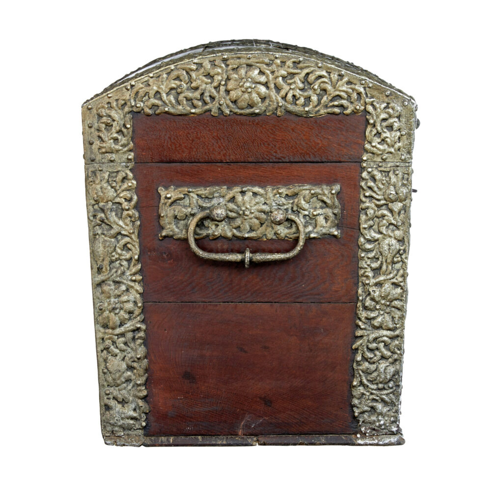 18th Century Danish Oak Dome Top Coffer — image 7