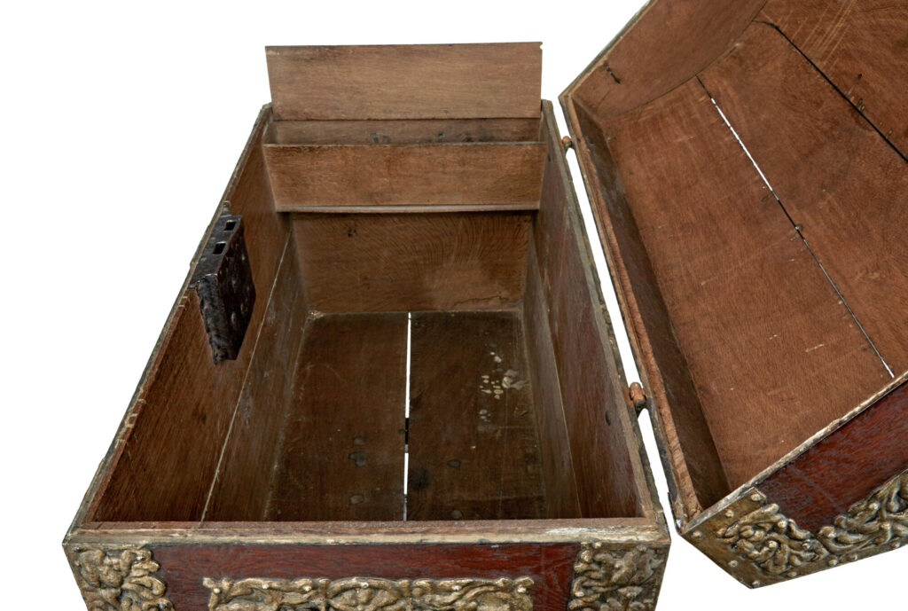 18th Century Danish Oak Dome Top Coffer — image 3