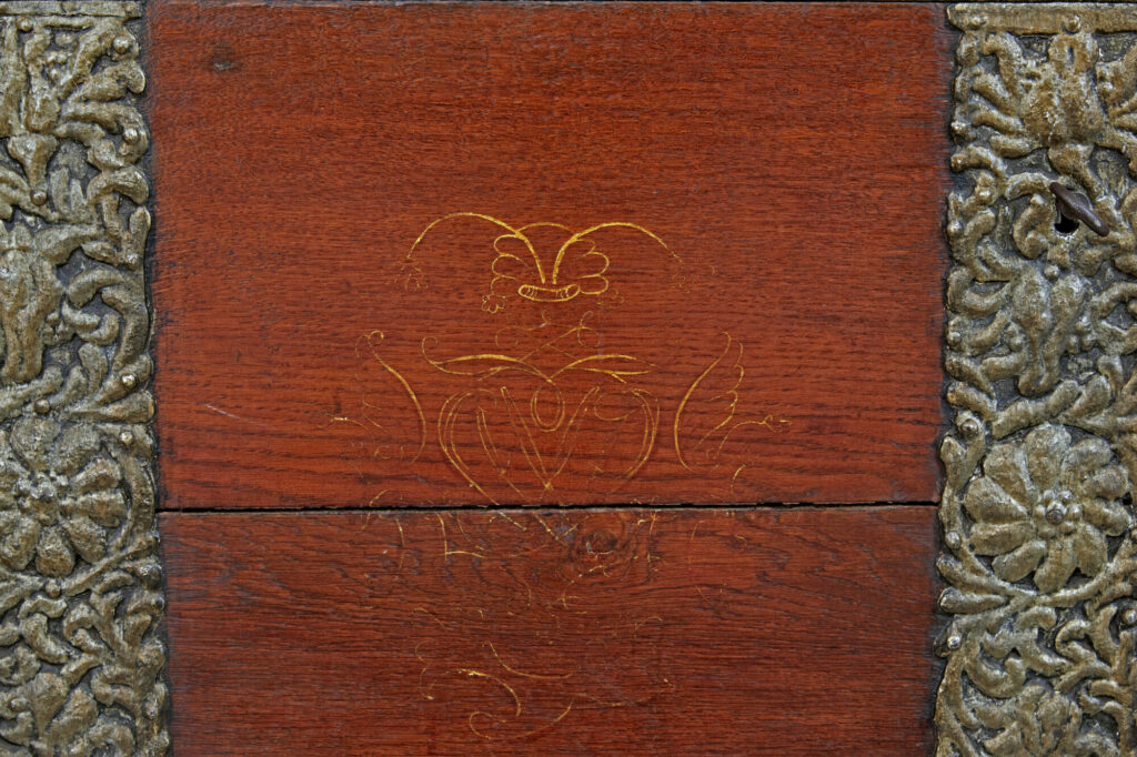 18th Century Danish Oak Dome Top Coffer — image 2