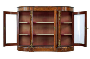 19th Century Victorian Glazed Burr Walnut Sideboard — thumbnail 9